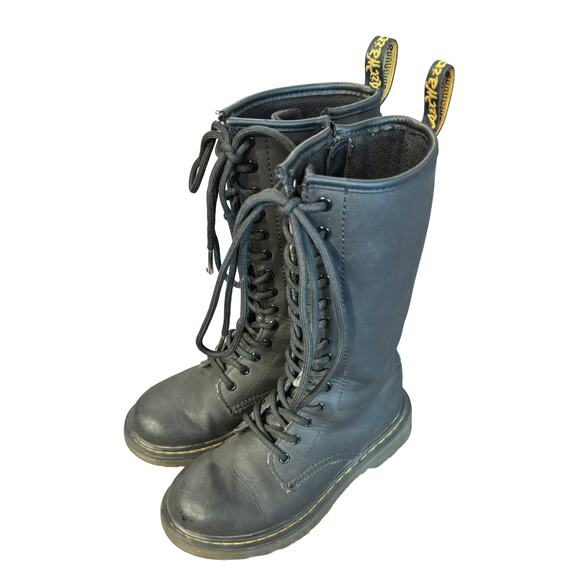 Dr. Martens 1914 Juniors Tall Leather Boots Unisex Size 13 - Picture 2 of 8